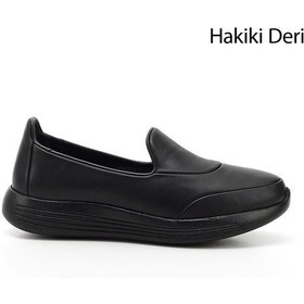 Resim Gönderi R Kadın Siyah Dolgu Taban Hakiki Deri Comfort Ayakkabı Ddza80442110 Siyah 