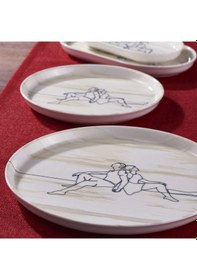 Resim Güral Love 25422 11 Parça 2 Kişilik Bone Kahvaltı Takımı Beyaz 