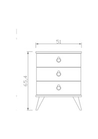Resim Consept Komidin / Şifonyer 3 Çekmece Gümüş / Yatak Odası / Genç 