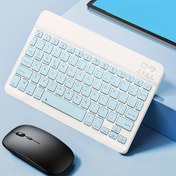 Resim 10 İnç Kablosuz Klavye, Type-C Şarj, Hafif ve Taşınabilir, Kolay Değişim, Kararlı Bağlantı, Çoklu Cihaz Uyumlu, Ambidextrous Tasarım, PC, Tablet, Telefon, Ofis Kullanımı İçin İdeal - Mavi Arka Işıklu Tuşlar, Ofis Klavyesi | Modern Klavye | Ambidextrous Klavye 