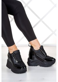 Resim Erkan Saçmacı Tatyana Siyah Taşlı Gizli Dolgu Günlük Ayakkabı Siyah 