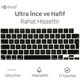 Resim Novstrap Apple Uyumlu Macbook Neo 13 İnç A18 Çip A3404 İle Türkçe Q Klavye Koruyucu Siyah Kılıf Siyah 