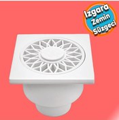 Resim NZB Zemin Yer Süzgeci Banyo Izgara Balkon Lavabo Pis Su Gideri Kapak Kapağı Alttan Giderli Yer Sifonu 