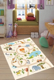 Resim Aden Öğretici Çocuk Oyun Halısı Kaymaz Makinede Yıkanabilir Eğitici Bebek Ve Çocuk Halısı 