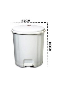 Resim Motek Elit Pedallı Plastik Çöp Kovası İç Kovalı 22 Lt Beyaz 