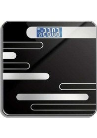 Resim Besthome1 Dream011 Siyah Dijital Vücut Ağırlık Terazisi, Lcd Ekranlı, Taşınabilir Cam Tartı 