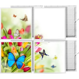 Resim Gök Panel 60X60 LED Panel Sıva Altı Desenli 2x2 Dörtlü Grup 46510238SA 