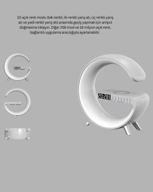 Resim Başucu İçin Tasarlanmış Kablosuz Şarjlı Gece Lambası Ve Bluetooth 