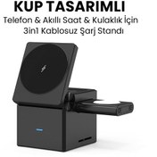 Resim Küp Tasarımlı Telefon & Akıllı Saat & Kulaklık İçin 3in1 Kablosuz 
