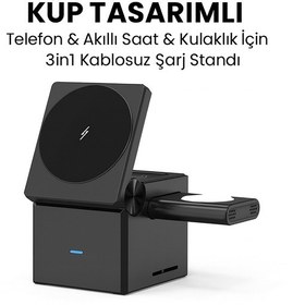 Resim Küp Tasarımlı Telefon & Akıllı Saat & Kulaklık İçin 3in1 Kablosuz 