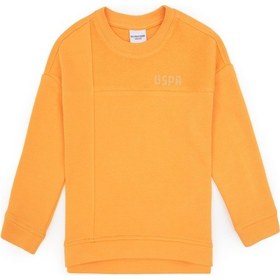 Resim U.S. Polo Assn. Kız Çocuk Turuncu Bisiklet Yaka Sweatshirt 50317991-VR244 
