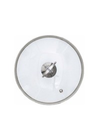 Resim 30 Cm Cam Tencere Kapagı Tepe Ile Beraber Beyaz 