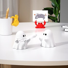 Resim Sevimli Anime İlhamlı Hayalet Kalemi Tutucu - Beyaz Plastik Masa Dekoru, Eğlenceli Tasarım, Güç Gerektirmez, Mükemmel Halloween ve Ofis Dekoru, Ofis Masa Aksesuarı | Eğlenceli Masa Dekoru | Detaylı El Sanatları, Masa Dekorasyonları 