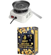 Resim KEFO GOLD Mini Elektrikli Nargile Köz (kömür) Yakma Makinası / Ocağı + 1kg Nargile Kömürü 