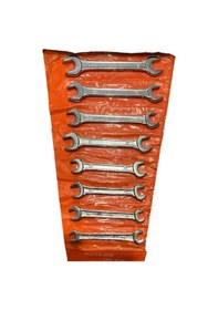 Resim 8 Parça Açık Ağız Anahtar Takımı 8 Li Iki Ağız Düz 6-22 Anahtar Seti Poşetli 