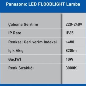 Resim Storemax LED Projektör, Sıcak Beyaz Işık 10W 820LM 3000K 