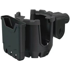 Resim Dianziye 2'li Telefon Ve Bardak Tutucu - 360 Döner Abs+kauçuk - Motosiklet, Bisiklet, Kaykay, Sandalye Uyumlu - Siyah Siyah 