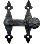 Resim Antika Tarz Dekoratif Pirinç Kapı, Pencere Mandalı - 82X65 Mm, Oksit 