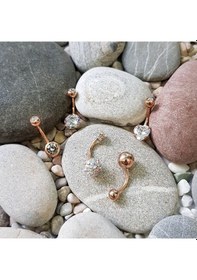 Resim Chavin 5 Adet Taşlı Taşsız Cerrahi Çelik Göbek Piercing Ec92Rs 
