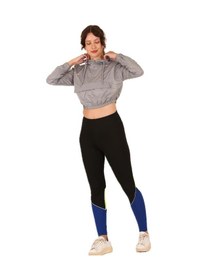 Resim Scorp Alice Crop Kapüşonlu Kadın Sweatshirt Gri 