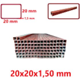 Resim Metal Sepeti Profil 20x20x1.5mm (Astar kırmızı Boyalı 3 Metre) 