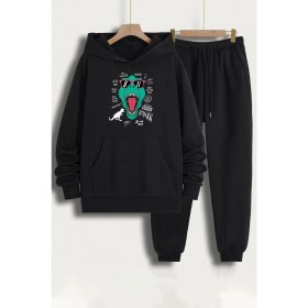 Resim Trendypassion Unisex T - Rex Baskılı Eşofman Takımı 