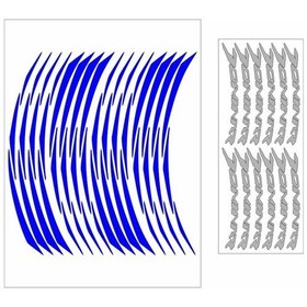Resim Reflektör Mavi Bajaj Dominar Uyumlu Büyük Jant Şeridi 