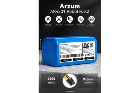 Resim Arzum AR4301 Robotek X2 2600MAH Robot Süpürge Bataryası - Maksimum Ömür, Güvenli Şarj Koruması 