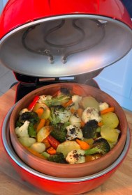 Resim Derin Yuvarlak Toprak Güveç 30 Cm Yüksek Isıya Dayanıklı, Geleneksel Taş Fırın Lezzeti Toprak 