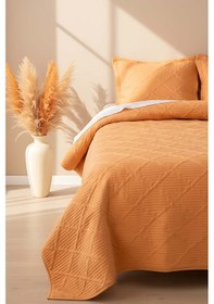 Resim Rivaistanbul Edda Hardal Nakışlı Çift Kişilik Yatak Örtüsü Takımı 3 Parça Uyku Seti Hardal 