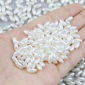 Resim 8mm Yaklaşık 1000 adet Beyaz Pirinç Tüp Boncuk Gevşek Plastik Dekoratif Boncuklar DIY El Bilezikleri, Takı, Anahtarlık Kolye, Giyim Aksesuarları ve Diğer Malzeme Aksesuarları için Uygun 