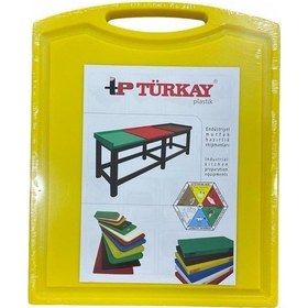 Resim Türkay Polietilen Kesme Tahtası Tutmalı Sarı 26.5X32.5X1Cm 