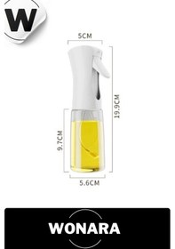 Resim Premium Püskürtmeli Bpa İçermeyen Çok Renkli Plastik Fan Başlıklı Cam Şişe Yağdanlık Sprey 200 Ml Diğer 
