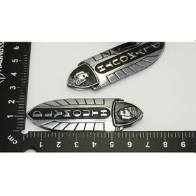 Resim Plymouth Classic 36 37 Krom Metal Çamurluk Logo Rozet 