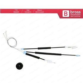 Resim Nissan Primera P11 1996-2002 4/5 Kapı İçin Ön Sağ Cam Kriko Seti 