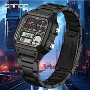 Resim Fochsia Sanda Lüks Erkek Spor Elektronik Saati Çift Ekran Termometreli 6257s Siyah Diğer 