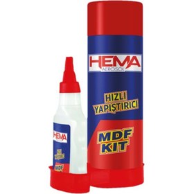 Resim Genel Markalar HIZLI SÜPER YAPIŞTIRICI SOĞUK PRESS HEMA AEROSOL MDF KIT 400 ML + 100 GR 