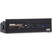 Resim Moveevo 5.25" Kasa Ön Paneli Usb 3.0 Kart Okuyucu - 6 Kart Tabanı Cf, Xd, Ms, M2, Tf, Sd Hızlı Veri Transferi 