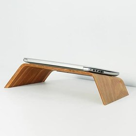 Resim Fagus Wood Laptop Standı | Macbook Yükseltici | Laptop Tutucu 