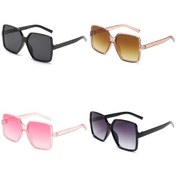 Resim Rmm Vintage Kare Büyük Çerçeve Güneş Gözlüğü - Kadın/erkek Retro Moda Aksesuargümüşmultı51 Beyaz 