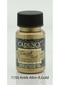 Resim Cadence Dora Textile Metalik Kumaş Boyası 50Ml - 1150 Antik Altın 