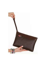 Resim Newish Polo Deri El Askılı Dosya Evrak Günlük Portföy & Clutch Çanta New113 - Kahverengi 