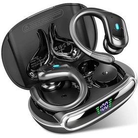 Resim Siyah Kablosuz Kulaklık İçin Bluetooth Kulaklık Su Geçirmez Kulaklıklar Spor Kulaklıkları İphone Android Xiaomi Tws Müzik Kulaklık 