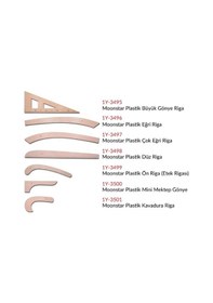 Resim 7 Parça Terzi-Modelist-Tekstil Plastik Cetvel Riga Gönye Takımı N11.5 
