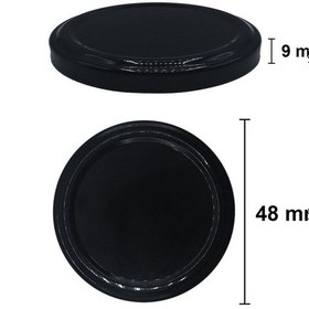 Resim 105 Ml Metal Siyah Kapaklı 105 Cc Cam Konserve Kavanoz 1 Adet 