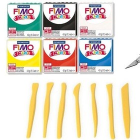 Resim Staedtler Fimo Kids Polimer Kil Başlangıç Seti 42 Gr X 6 Renk 