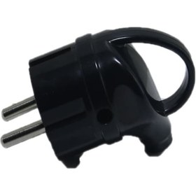 Resim Ups Topraklı Fiş L Tipi Kulplu Siyah Konza 