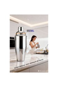 Resim moontime alaçatı 550 ml Paslanmaz Çelik Inox Shaker ile Kokteyllerinizi Hazırlayın 