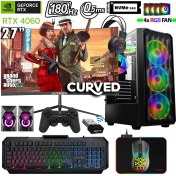 Resim Xaser Thunder X660 Ryzen 7 5700X 64GB Ram 2tb M.2 Nvme SSD 8gb RTX4060 27" 180Hz Oyuncu Masaüstü Bilgisayarı 
