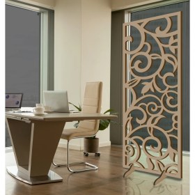 Resim Liar Ahşap Seperatör (Paravan) - KSP-208 - (10 mm) - (69 cm x 139 cm) - (Ham) 